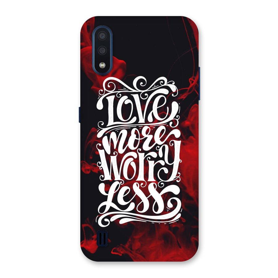 Love More Worry Less Back Case for Galaxy M01