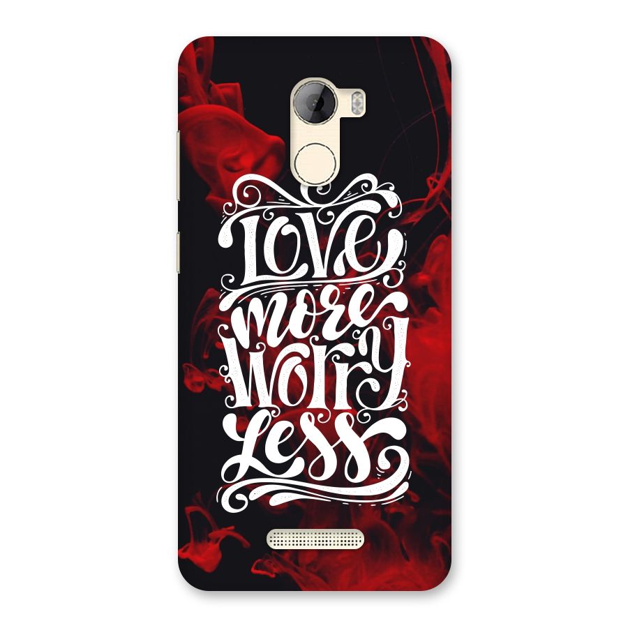 Love More Worry Less Back Case for Gionee A1 LIte