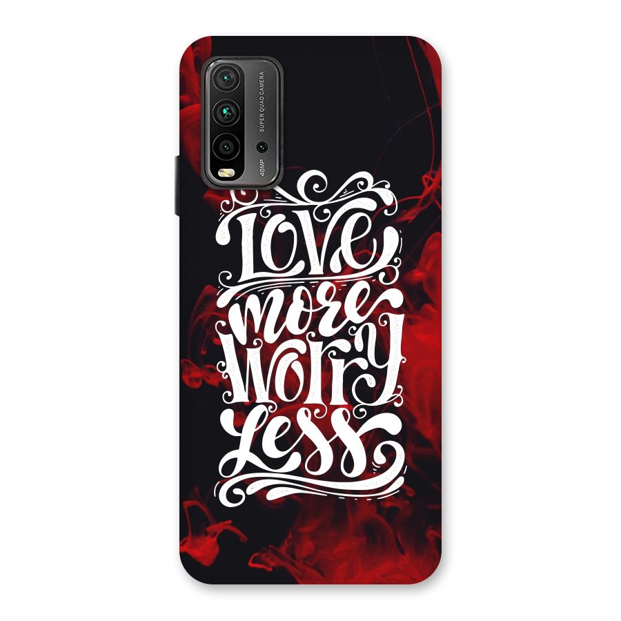 Love More Worry Less Back Case for Redmi 9 Power