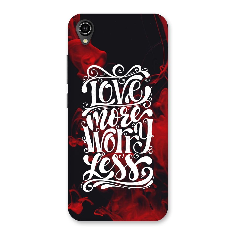 Love More Worry Less Back Case for Vivo Y90