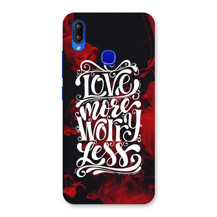 Love More Worry Less Back Case for Vivo Y91