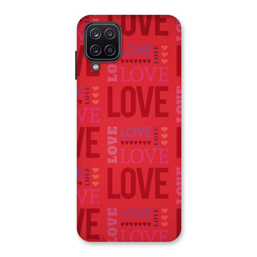 Love Pattern Back Case for Galaxy A12