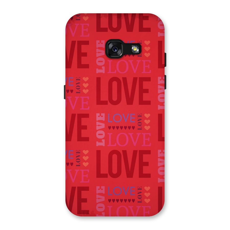 Love Pattern Back Case for Galaxy A3 (2017)