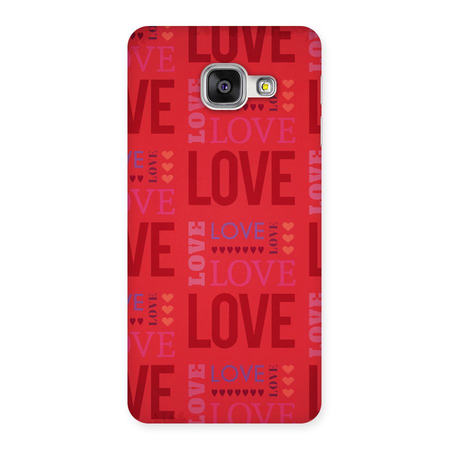 Love Pattern Back Case for Galaxy A3 2016