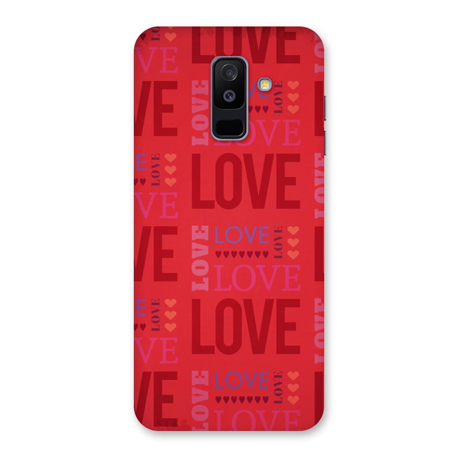 Love Pattern Back Case for Galaxy A6 Plus