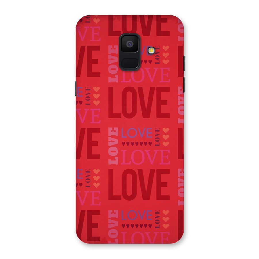Love Pattern Back Case for Galaxy A6 (2018)