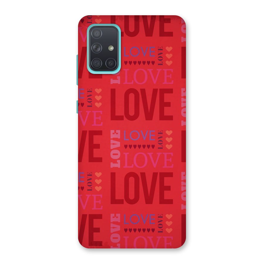 Love Pattern Back Case for Galaxy A71