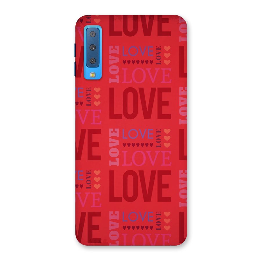 Love Pattern Back Case for Galaxy A7 (2018)