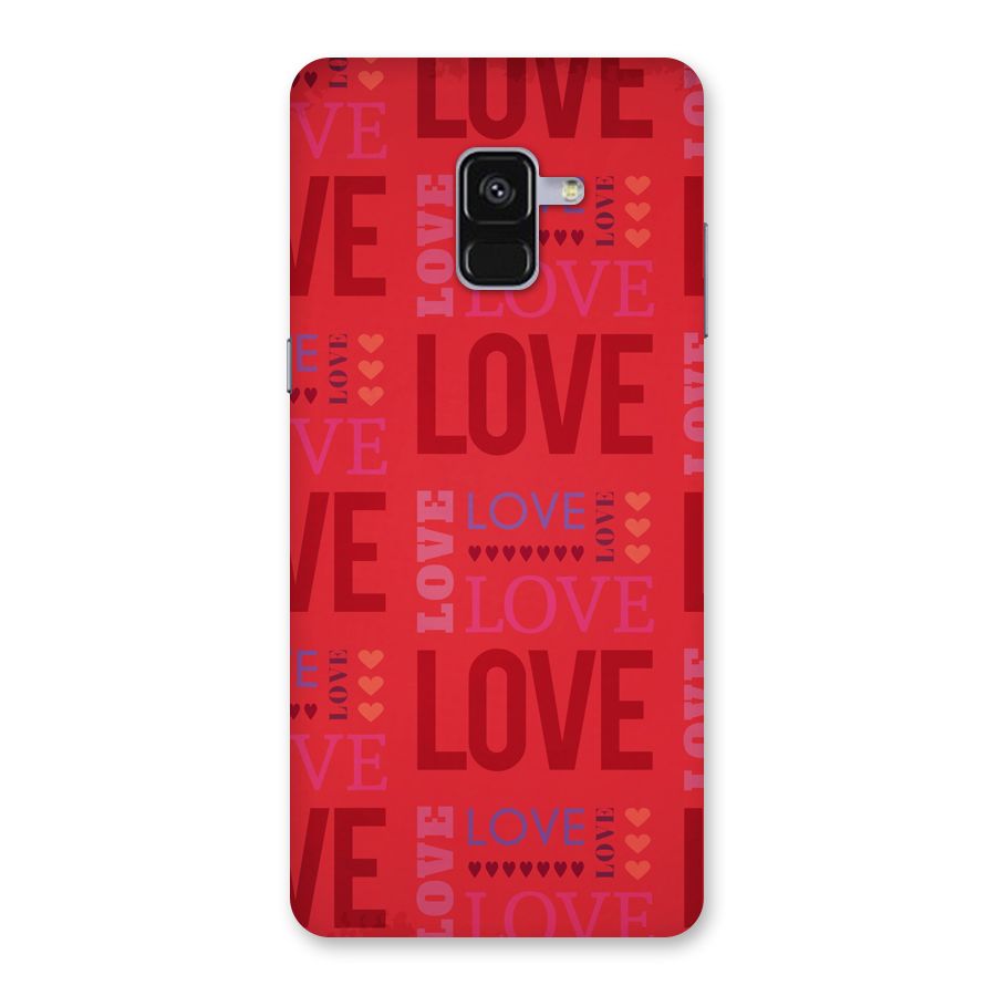 Love Pattern Back Case for Galaxy A8 Plus