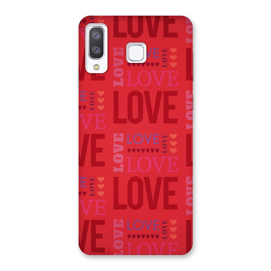 Love Pattern Back Case for Galaxy A8 Star