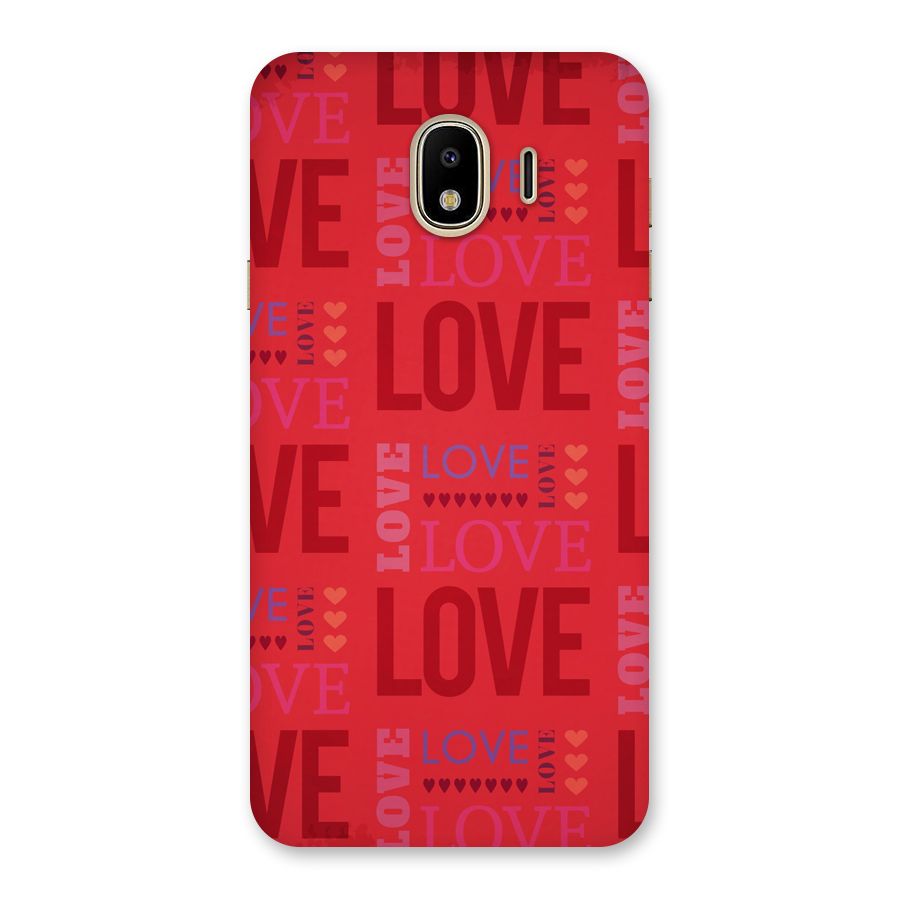 Love Pattern Back Case for Galaxy J4