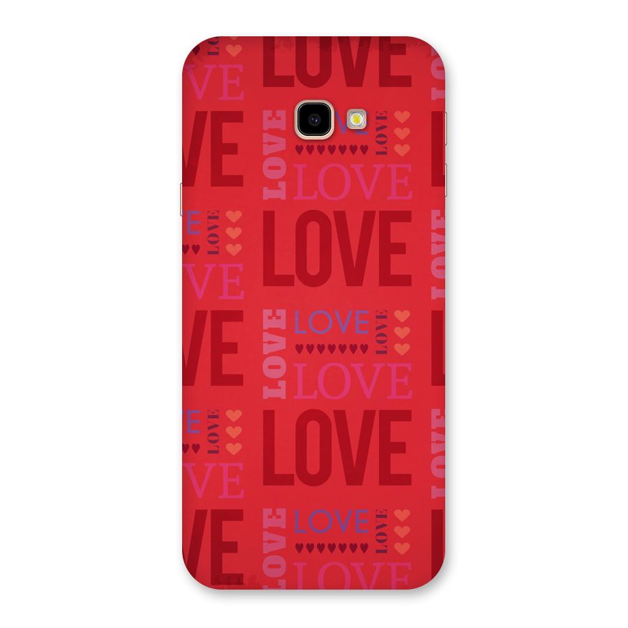 Love Pattern Back Case for Galaxy J4 Plus