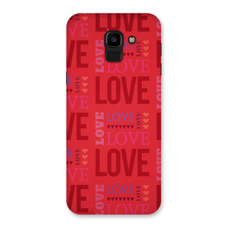 Love Pattern Back Case for Galaxy J6
