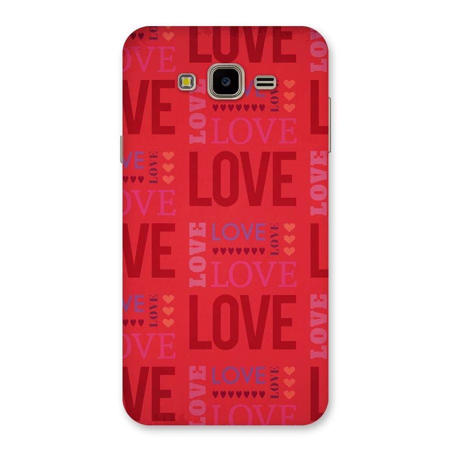 Love Pattern Back Case for Galaxy J7 Nxt