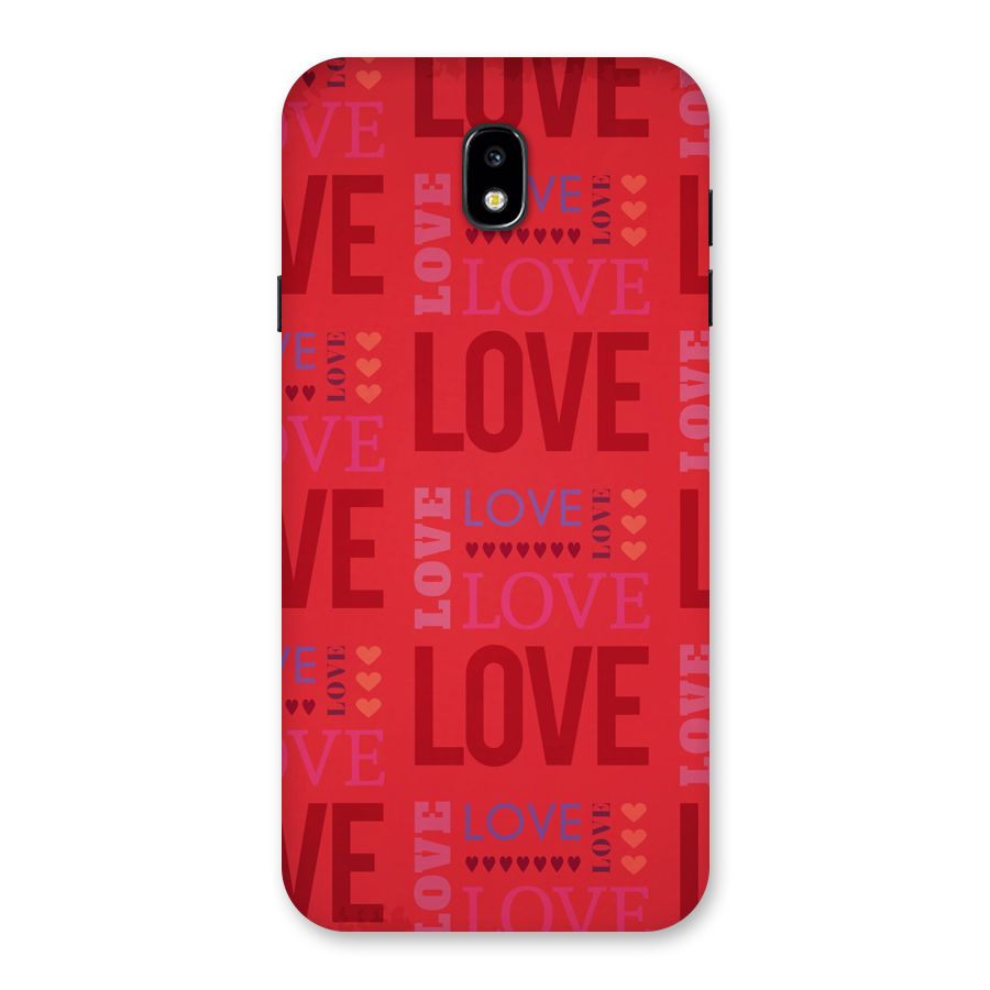 Love Pattern Back Case for Galaxy J7 Pro