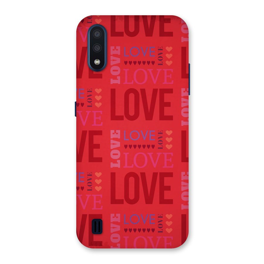 Love Pattern Back Case for Galaxy M01