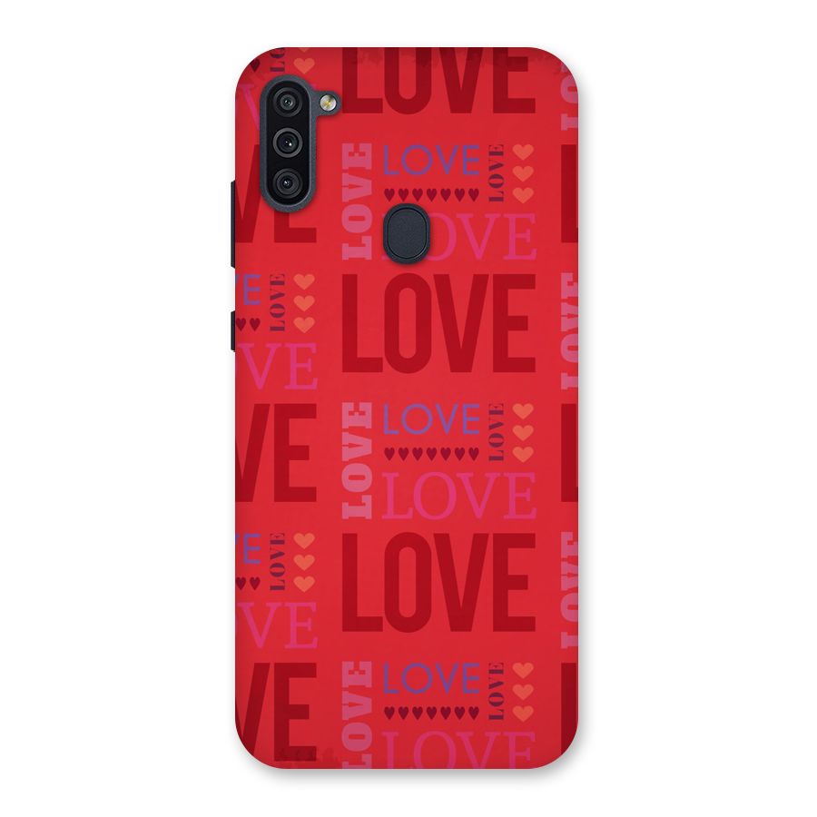 Love Pattern Back Case for Galaxy M11