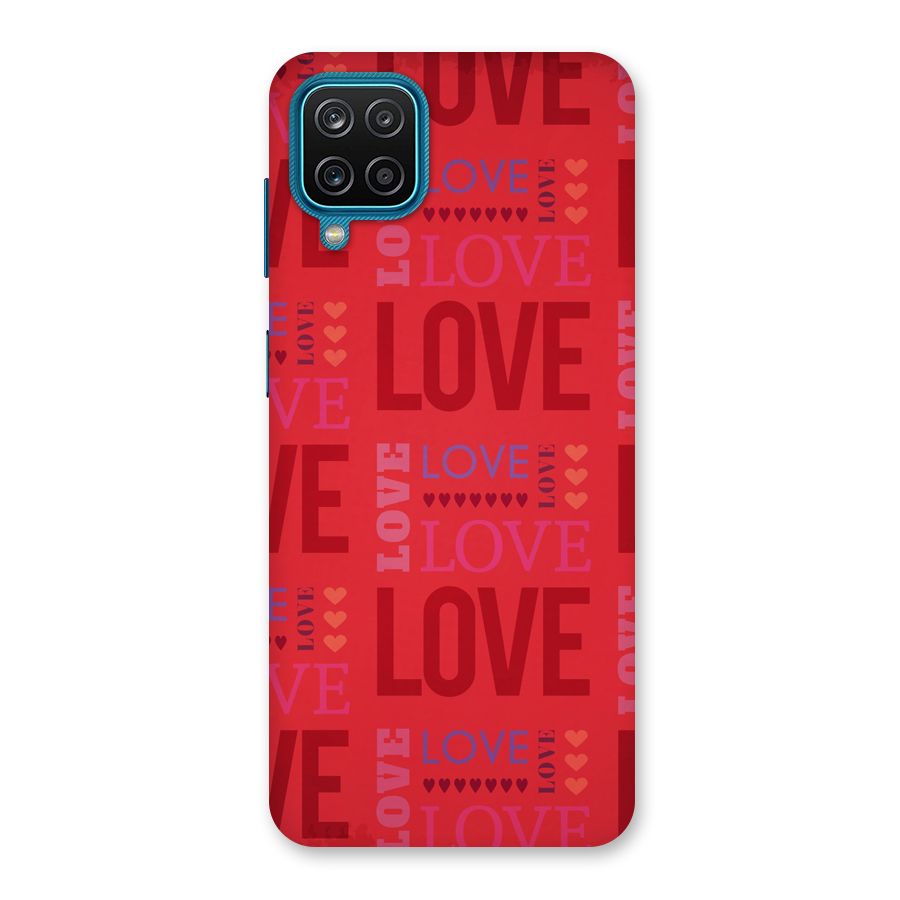 Love Pattern Back Case for Galaxy M12