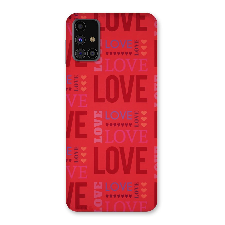 Love Pattern Back Case for Galaxy M31s