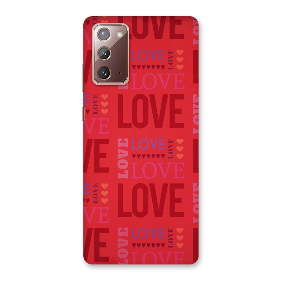 Love Pattern Back Case for Galaxy Note 20