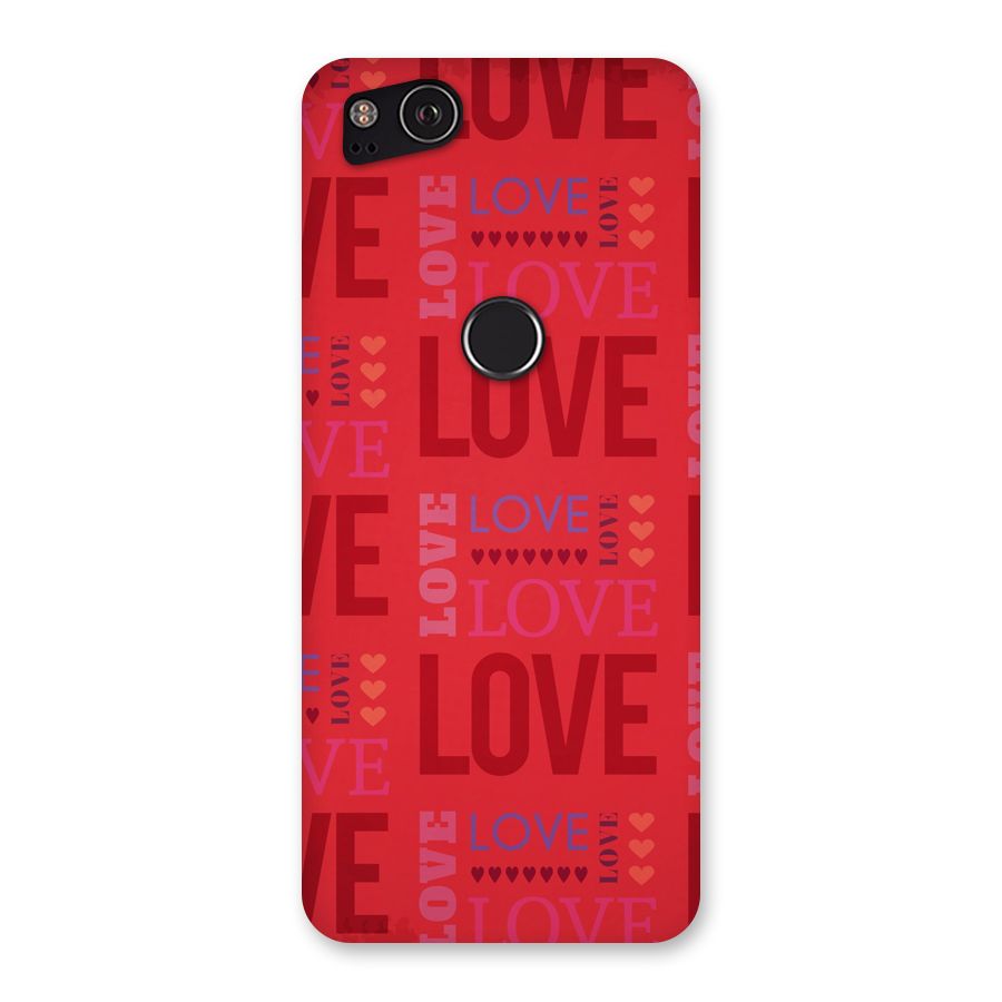 Love Pattern Back Case for Google Pixel 2
