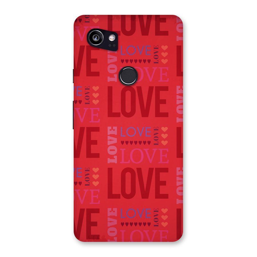 Love Pattern Back Case for Google Pixel 2 XL