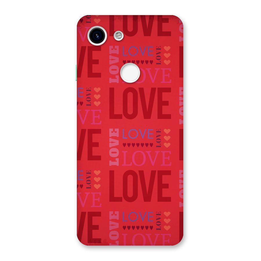 Love Pattern Back Case for Google Pixel 3