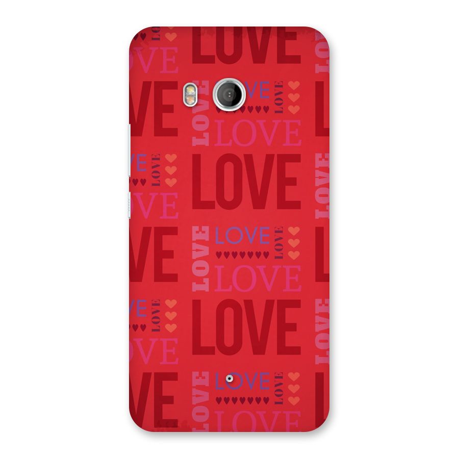Love Pattern Back Case for HTC U11