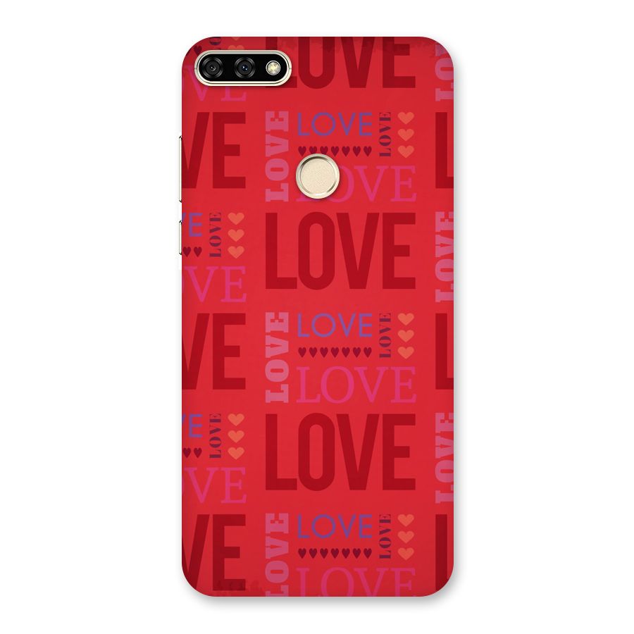 Love Pattern Back Case for Honor 7A