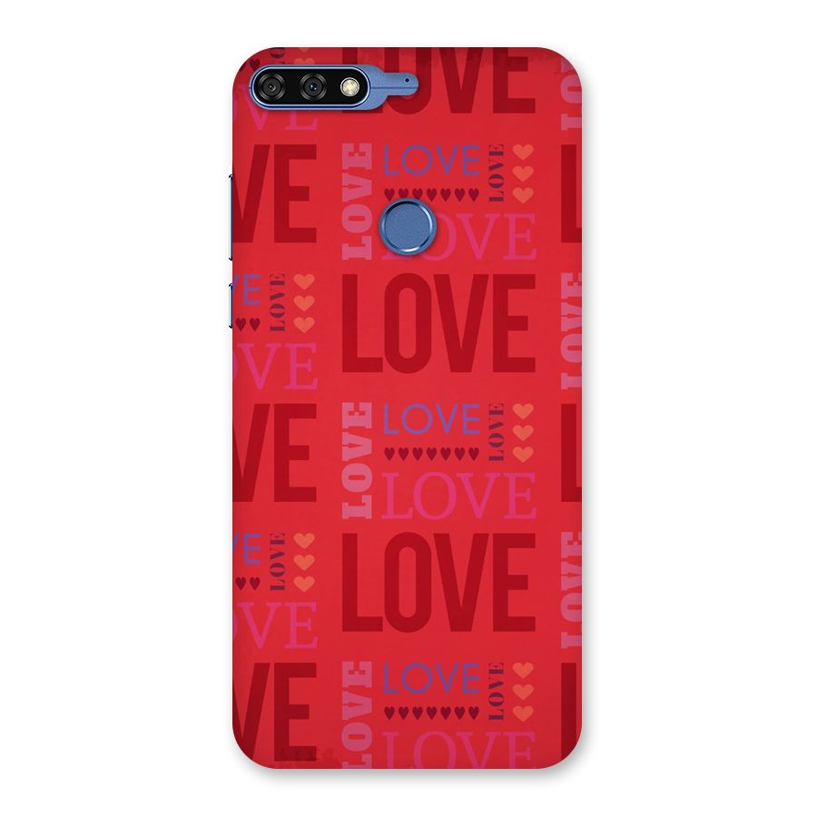 Love Pattern Back Case for Honor 7C