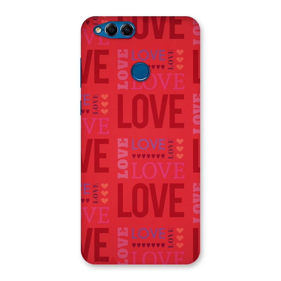 Love Pattern Back Case for Honor 7X