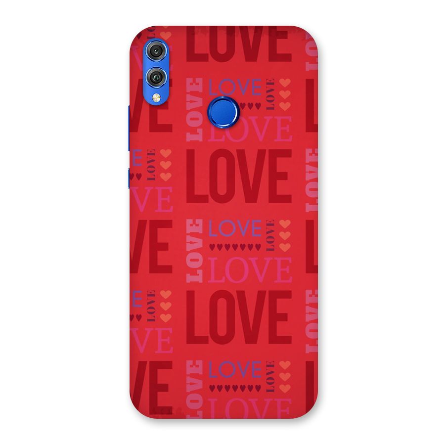 Love Pattern Back Case for Honor 8X