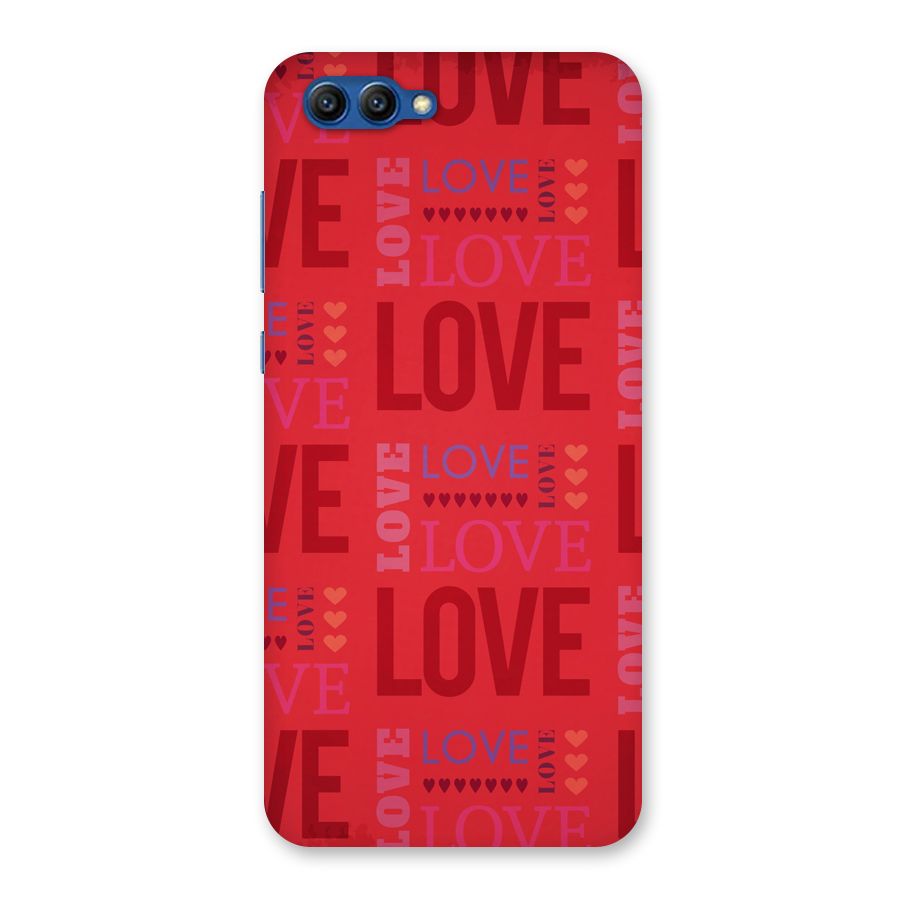 Love Pattern Back Case for Honor View 10