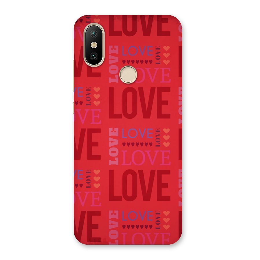 Love Pattern Back Case for Mi A2