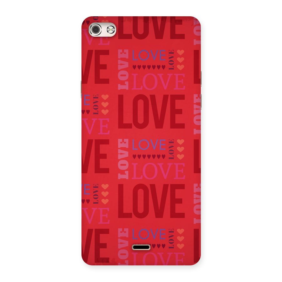 Love Pattern Back Case for Micromax Canvas Silver 5