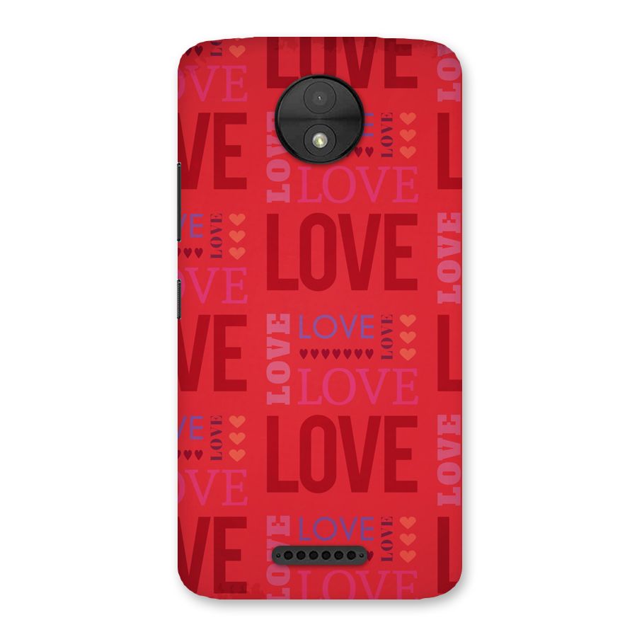 Love Pattern Back Case for Moto C