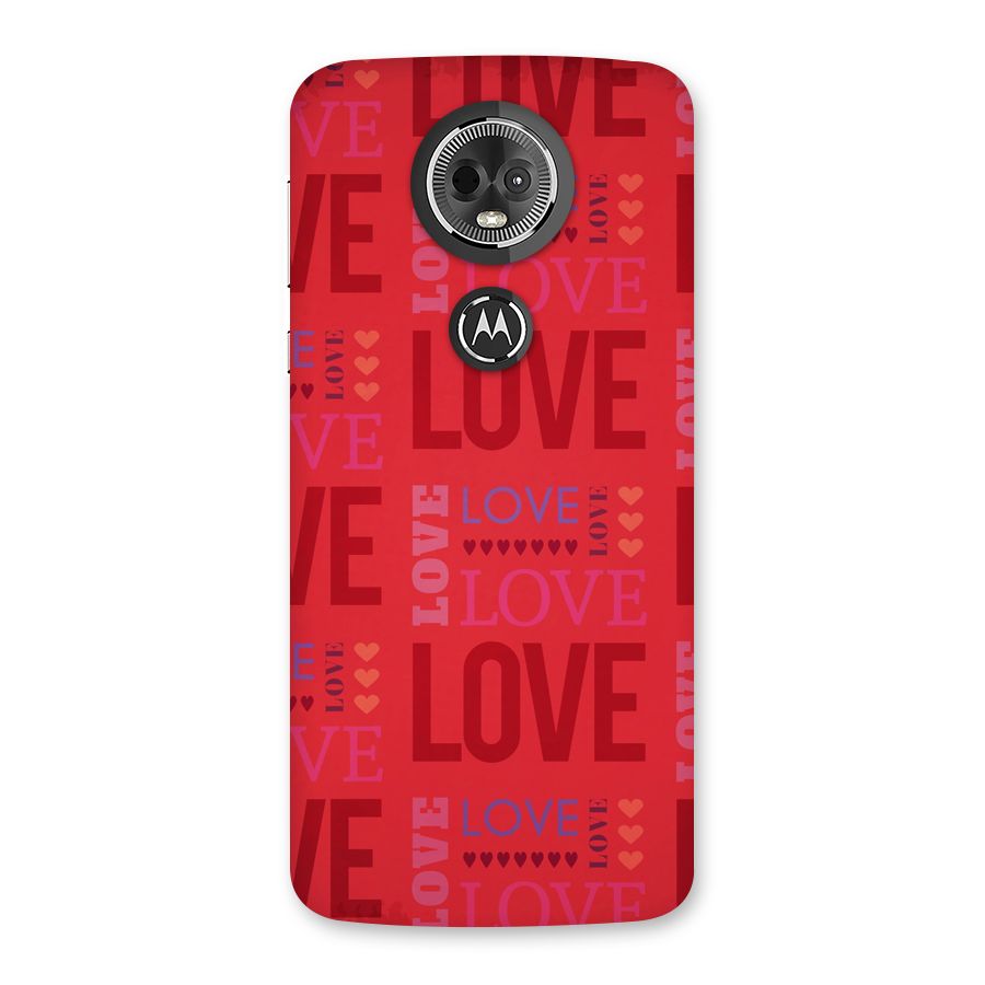 Love Pattern Back Case for Moto E5 Plus