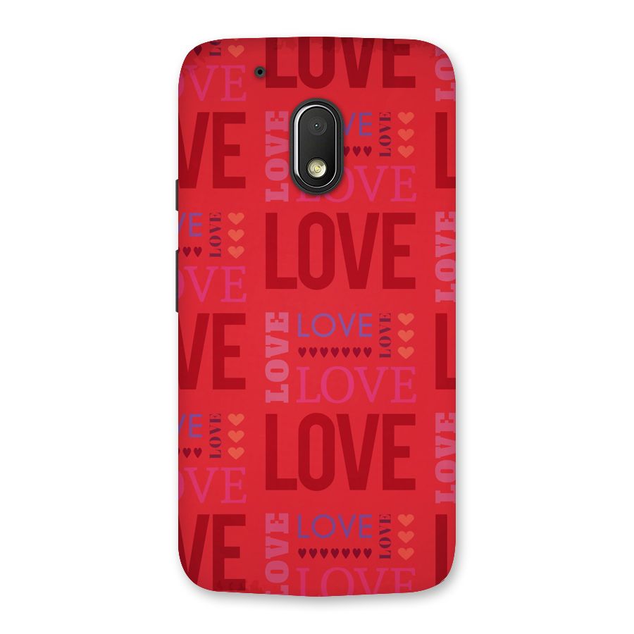 Love Pattern Back Case for Moto G4 Play