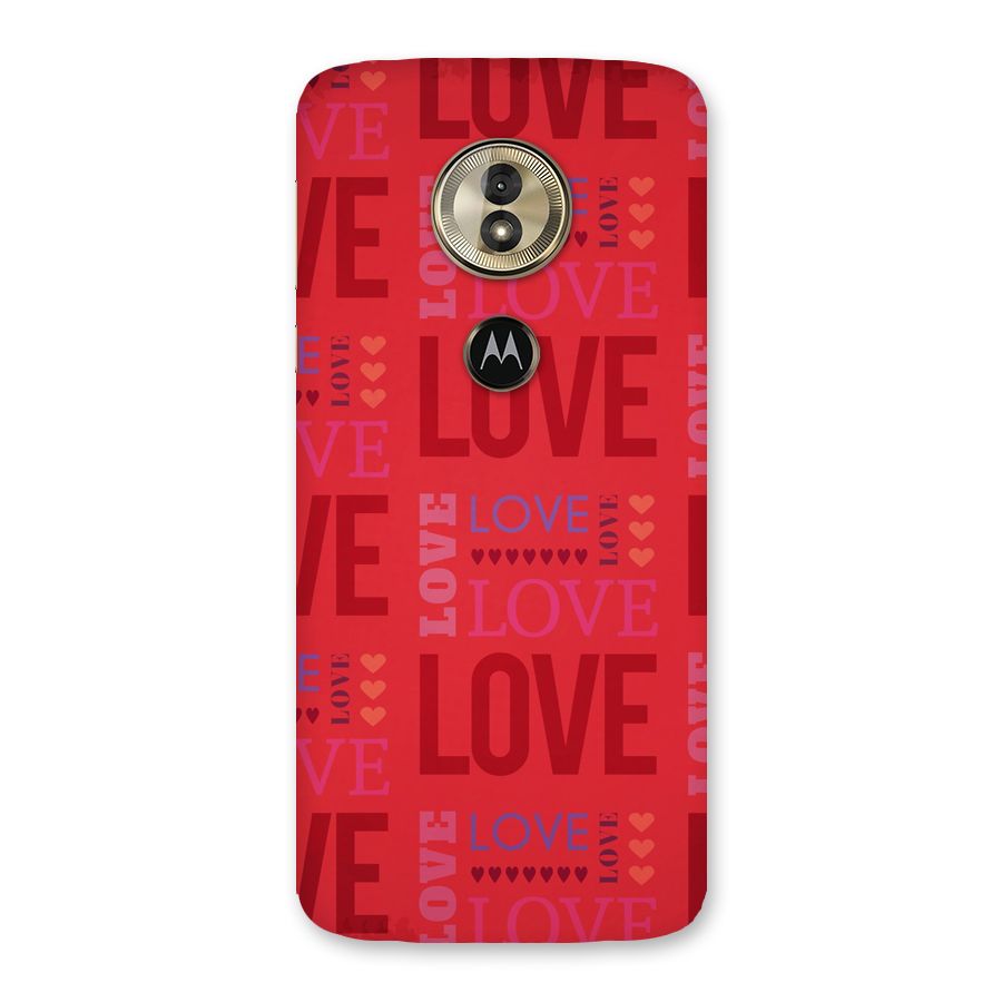 Love Pattern Back Case for Moto G6 Play