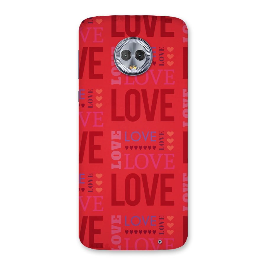 Love Pattern Back Case for Moto G6 Plus