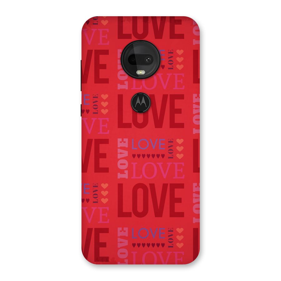 Love Pattern Back Case for Moto G7