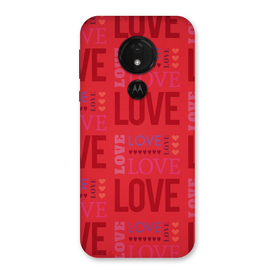 Love Pattern Back Case for Moto G7 Power