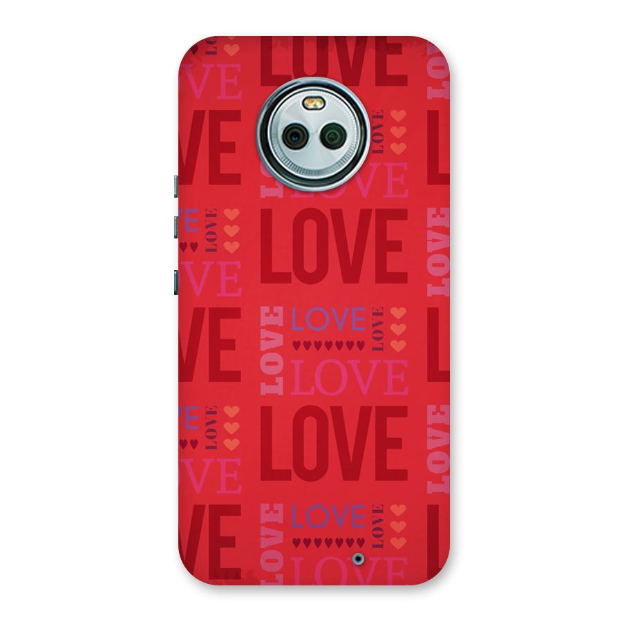 Love Pattern Back Case for Moto X4