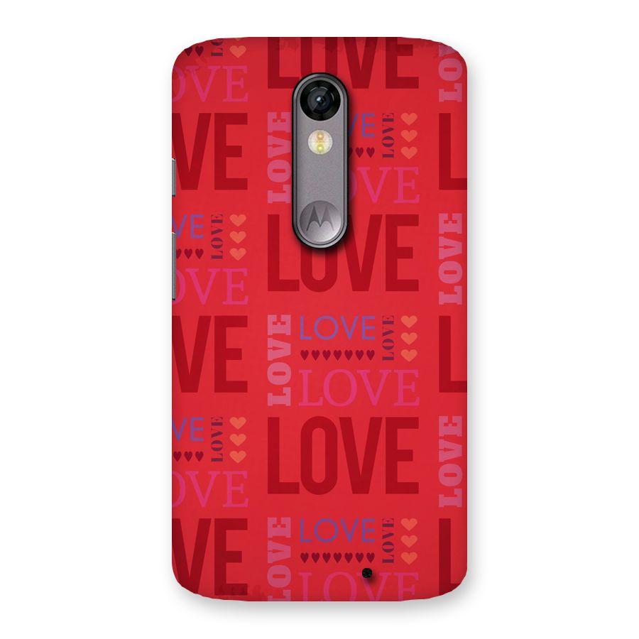 Love Pattern Back Case for Moto X Force