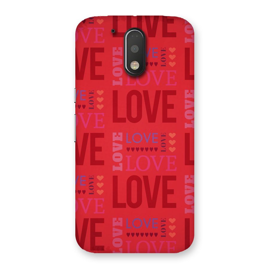 Love Pattern Back Case for Motorola Moto G4