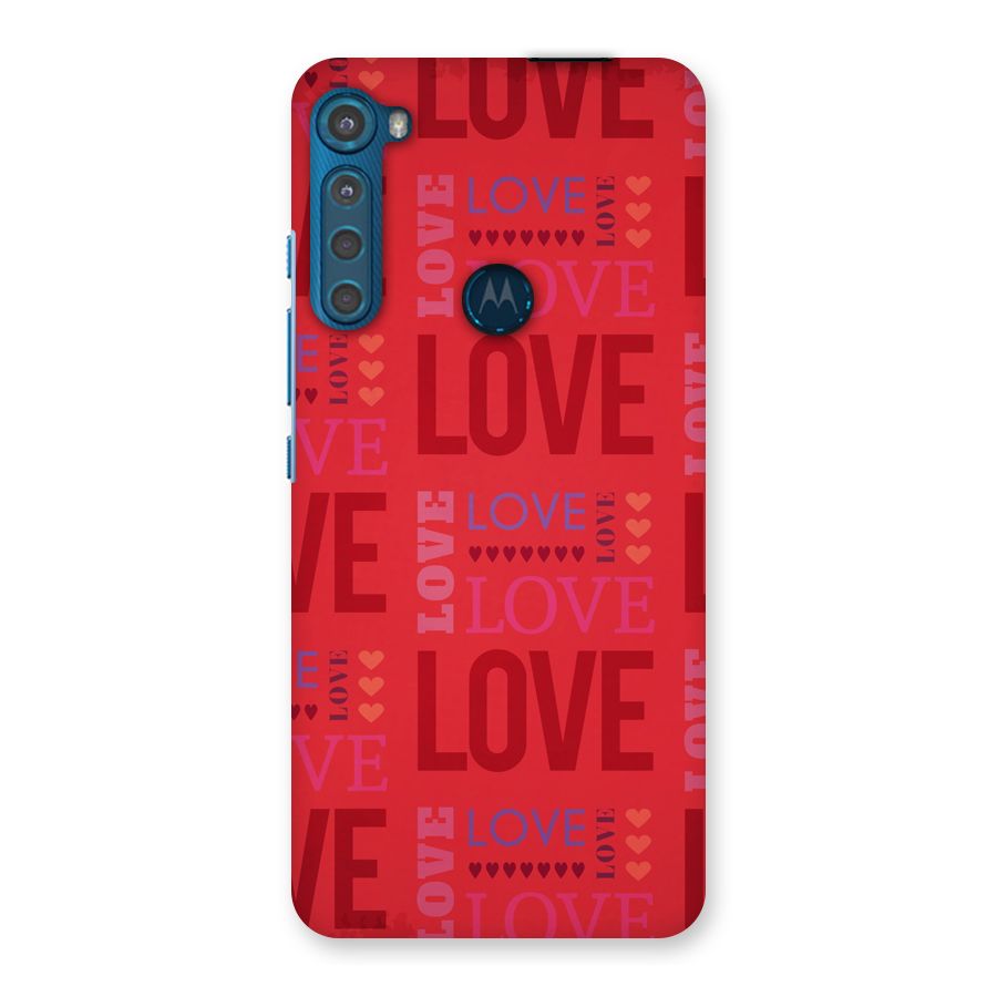 Love Pattern Back Case for Motorola One Fusion Plus