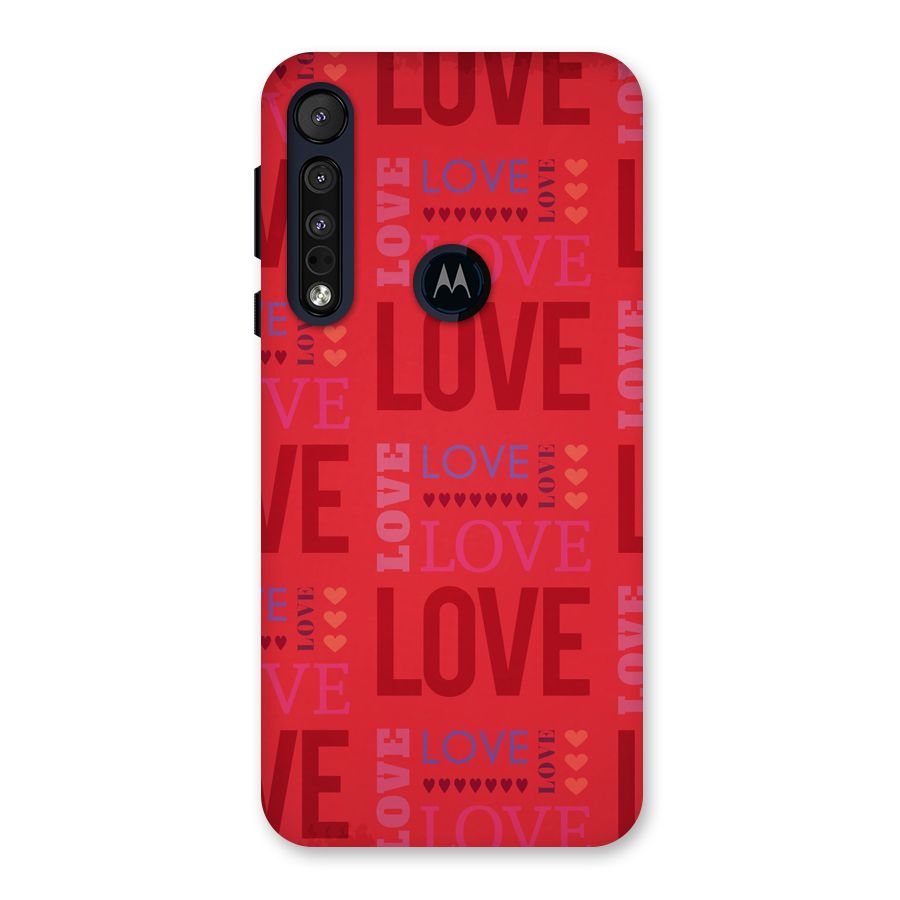 Love Pattern Back Case for Motorola One Macro