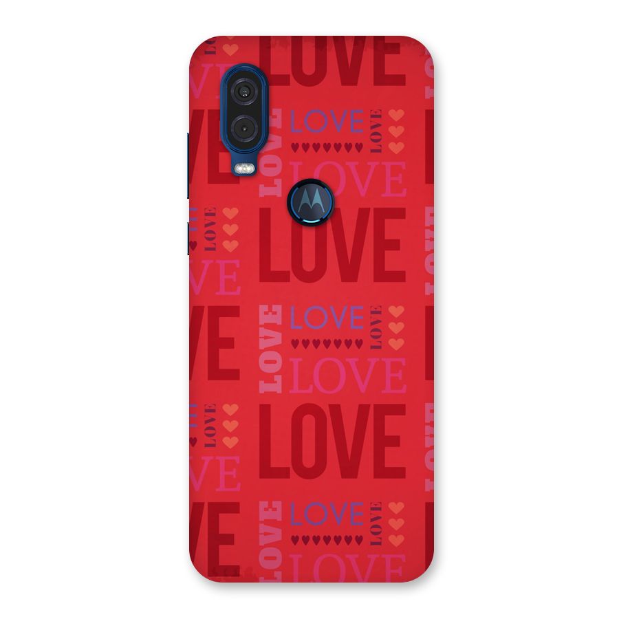 Love Pattern Back Case for Motorola One Vision