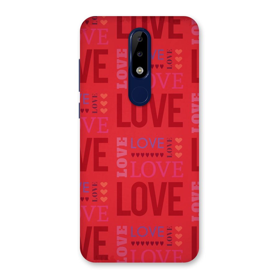 Love Pattern Back Case for Nokia 5.1 Plus
