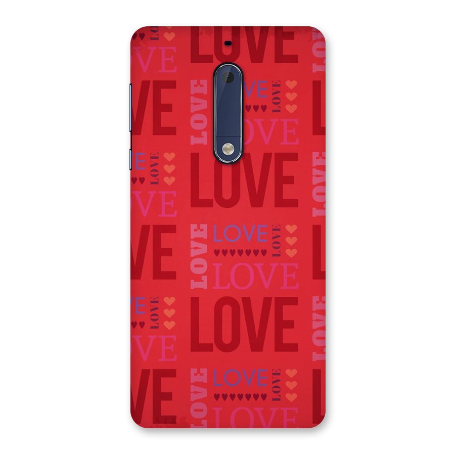 Love Pattern Back Case for Nokia 5